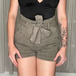 Guess Olive Denim Shorts